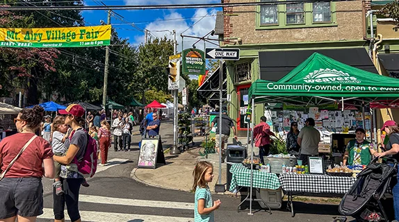 An event ongoing outside of store