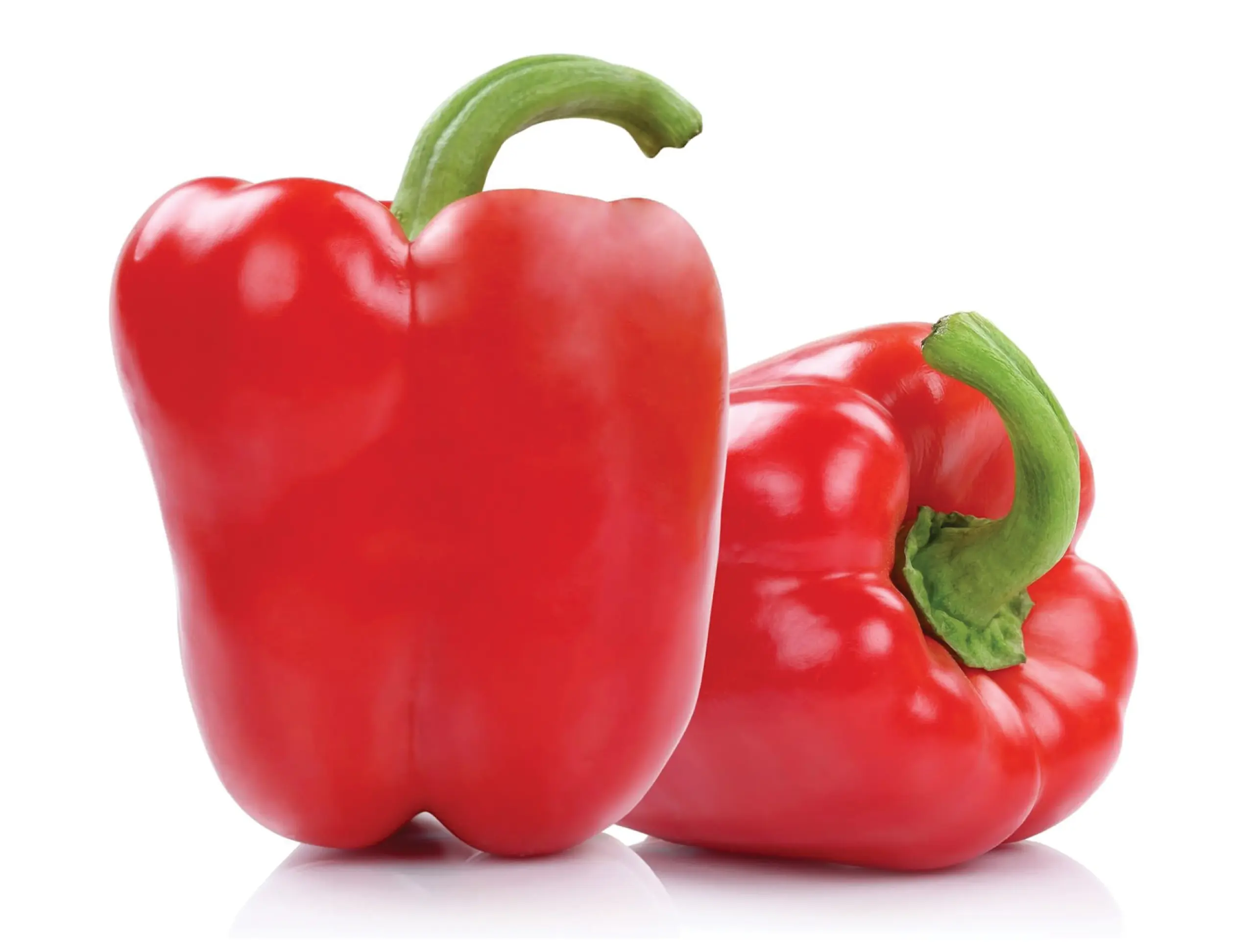 organic red peppers