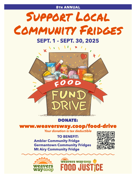 weavers way food justice food drive