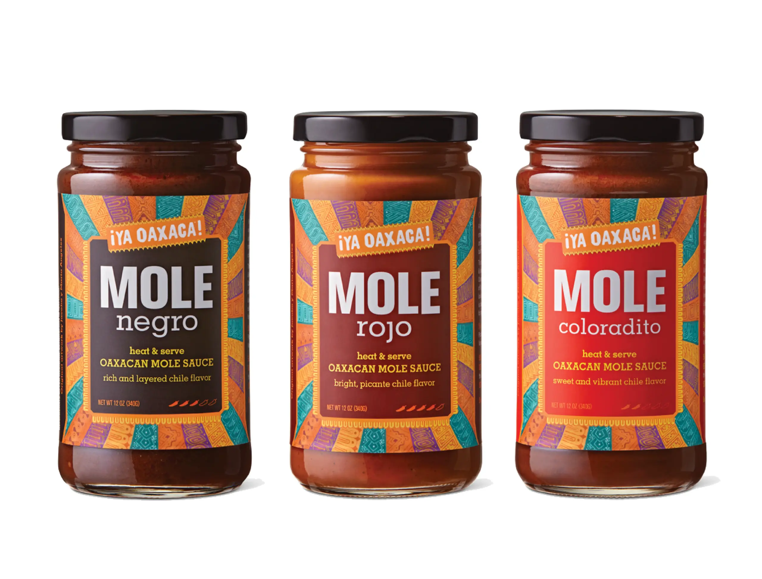 ya oaxaca! enchilida mole, rojo mole and negro mole (12 oz)