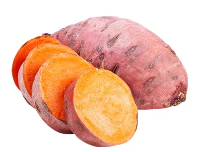 organic and local garnet sweet potato